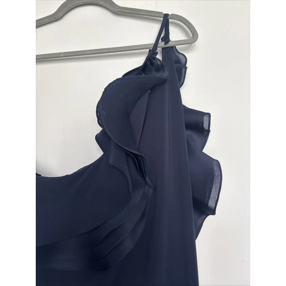 badgley mischka dress Size 12 Navy Cocktail Off The Shoulder